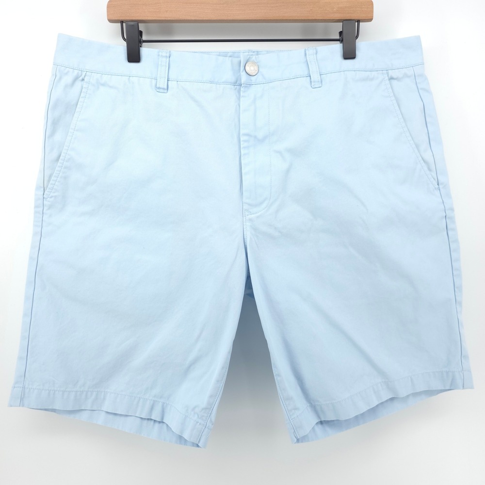 Bonobos Mens Chino Shorts 38 Light Blue 9 Inch Inseam Cotton‎ Summer Preppy